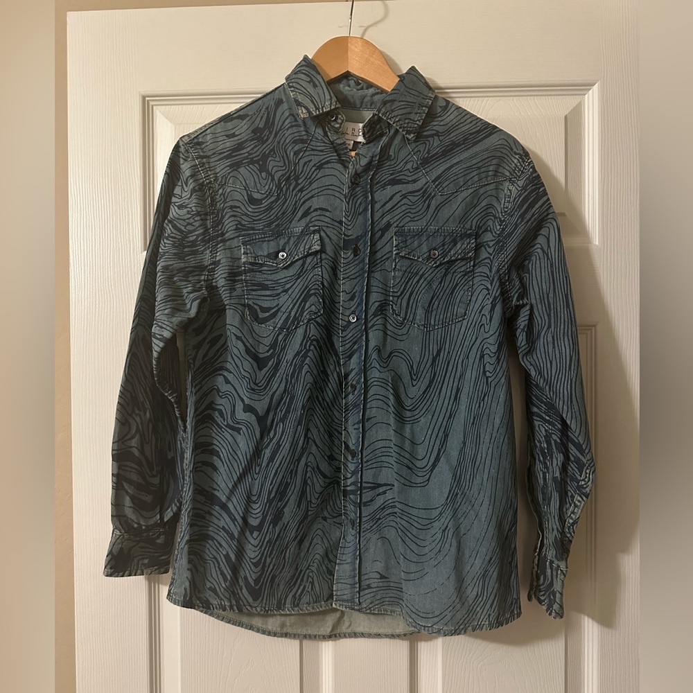 IRO Denim Printed Shirt Sz 36
